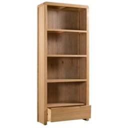 Curve Tall Bookcase, Oak - thumbnail 6