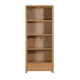Curve Tall Bookcase, Oak - thumbnail 5