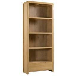 Curve Tall Bookcase, Oak