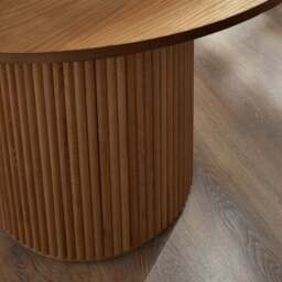 Amari 4 Seater Round Dining Table with Melia Dark Stained Dining Chairs - thumbnail 5