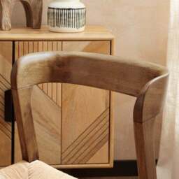 Amari 4 Seater Round Dining Table with Melia Dark Stained Dining Chairs - thumbnail 4