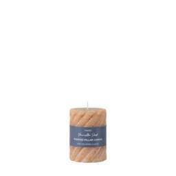 Cedar & Sage Set of 2 Vanilla Twist Pillar Candles - thumbnail 1