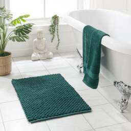 Recycled Polyester and Cotton Pebble Bath Mat - thumbnail 1