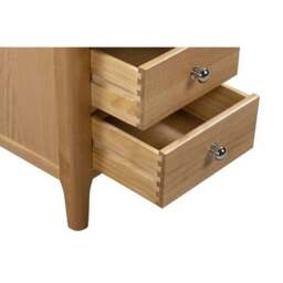 Cotswold 3 Drawer Bedside Table, Oak - thumbnail 5