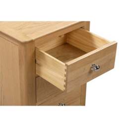 Cotswold 3 Drawer Bedside Table, Oak - thumbnail 6