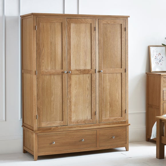 Jenkins 3 Door Wardrobe, Oak - image 1