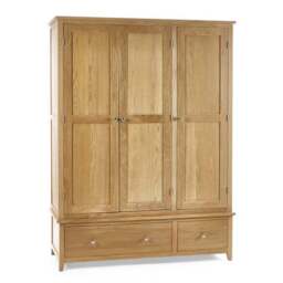 Jenkins 3 Door Wardrobe, Oak - thumbnail 2