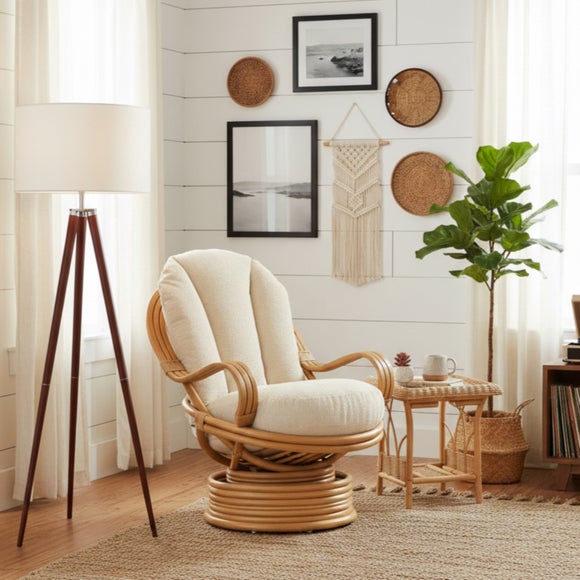 Desser Viola Rattan Laminated Swivel Rocking Chair - image 1
