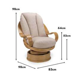 Desser Viola Rattan Laminated Swivel Rocking Chair - thumbnail 3