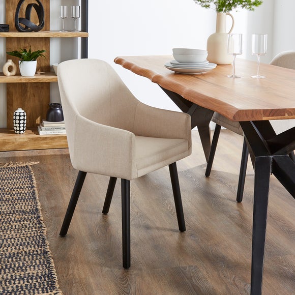 Eddie Carver Dining Chair, Luna Fabric by Dunelm