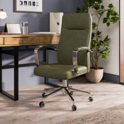 Alderton Faux Leather Office Chair - thumbnail 1