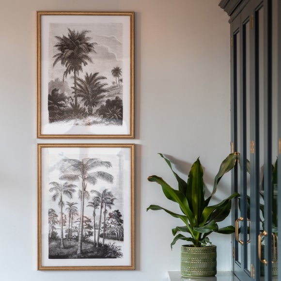 Cedar and Sage Set of 2 Palm Drawing Framed Prints - image 1