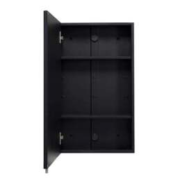 Return - Dawley Matt Black Steel Single Door Cabinet, Matt Black - thumbnail 5