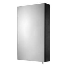 Return - Dawley Matt Black Steel Single Door Cabinet, Matt Black - thumbnail 3