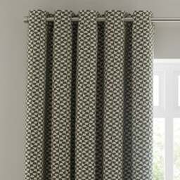 Geo Checkerboard Eyelet Curtains - thumbnail 1