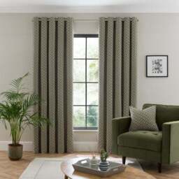 Geo Checkerboard Eyelet Curtains - thumbnail 2