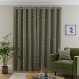 Geo Checkerboard Eyelet Curtains - thumbnail 4