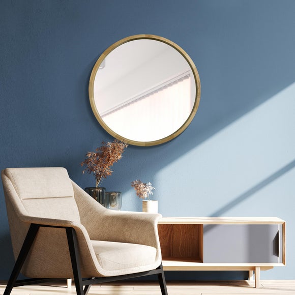Naturalis Solid Oak Round Wall Mirror - image 1
