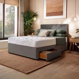 Silentnight Everyday Mattress, Paris Woven Headboard and Divan Set