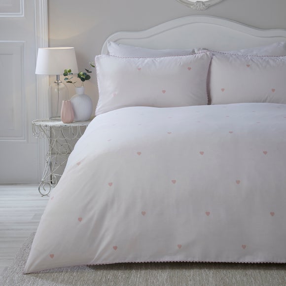 Serene Decorative Heart Duvet Cover and Pillowcase Set - image 1