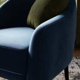 Kaspar Velvet Tub Chair - thumbnail 3