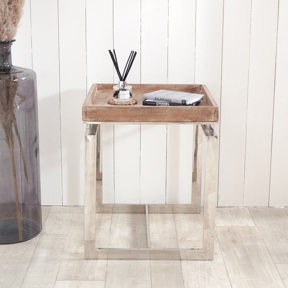 Evelyn Natural Antique Side Table, Mango Wood - image 1