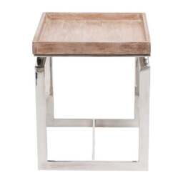 Evelyn Natural Antique Side Table, Mango Wood - thumbnail 6