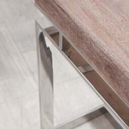 Evelyn Natural Antique Side Table, Mango Wood - thumbnail 4
