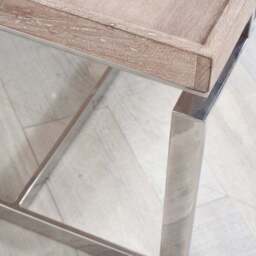 Evelyn Natural Antique Side Table, Mango Wood - thumbnail 5
