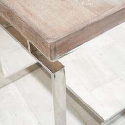 Evelyn Natural Antique Side Table, Mango Wood - thumbnail 2