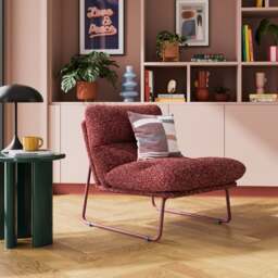 Elements Finn Textured Sherpa Occasional Armchair - thumbnail 1