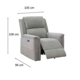 Dartmoor Chenille Power Recliner Chair - thumbnail 4