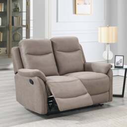 Evan Faux Suede 2 Seater Manual Recliner Sofa - thumbnail 1