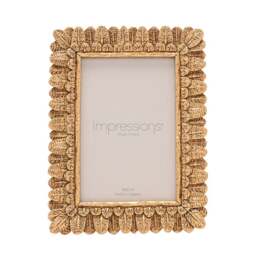 Impressions Rounded Leaf Resin Photo Frame - thumbnail 1