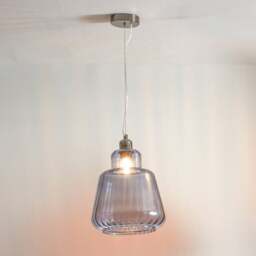 Porto Optic Glass Tapered Pendant Light - thumbnail 1