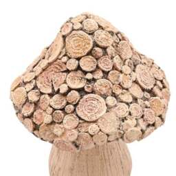 Country Living Wood Effect Mushroom Ornament - thumbnail 3