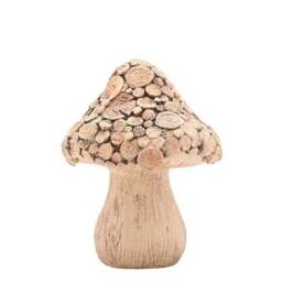 Country Living Wood Effect Mushroom Ornament - thumbnail 2