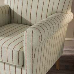 Enya Running Stitch Stripe Scroll Armchair - thumbnail 4