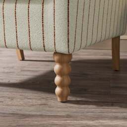 Enya Running Stitch Stripe Scroll Armchair - thumbnail 5