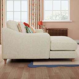 Hattie Slub Faux Linen Corner Chaise - thumbnail 2