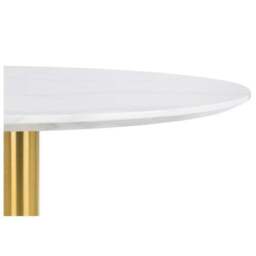 Palermo 4 Seater Round Pedestal Dining Table, White - thumbnail 6