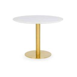 Palermo 4 Seater Round Pedestal Dining Table, White - thumbnail 2