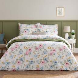 Cottage Floral Duvet Cover and Pillowcase Set - thumbnail 1