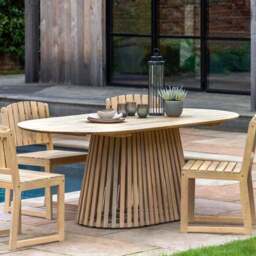 Cedar & Sage Cento 6 Seater Oval Outdoor Dining Table - thumbnail 4