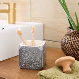 Tile Embossed Toothbrush Holder - thumbnail 1