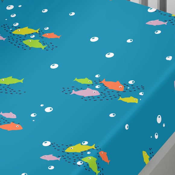 Sealife Multicoloured Single Fitted Sheet - image 1