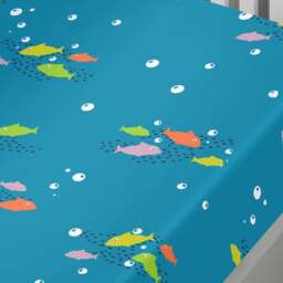 Sealife Multicoloured Single Fitted Sheet - thumbnail 1