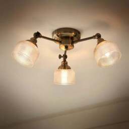 Amesbury Industrial 3 Light Semi Flush Ceiling Light - thumbnail 2