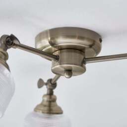 Amesbury Industrial 3 Light Semi Flush Ceiling Light - thumbnail 4