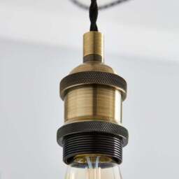 Logan 5 Light Spider Antique Brass Industrial Cluster Flex Ceiling Light - thumbnail 4